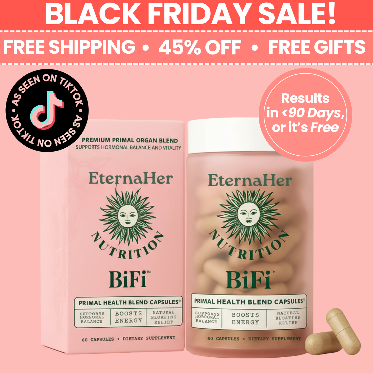 EternaHer - Grass Fed Beef Organ Capsules | Early Access Black Friday Sale