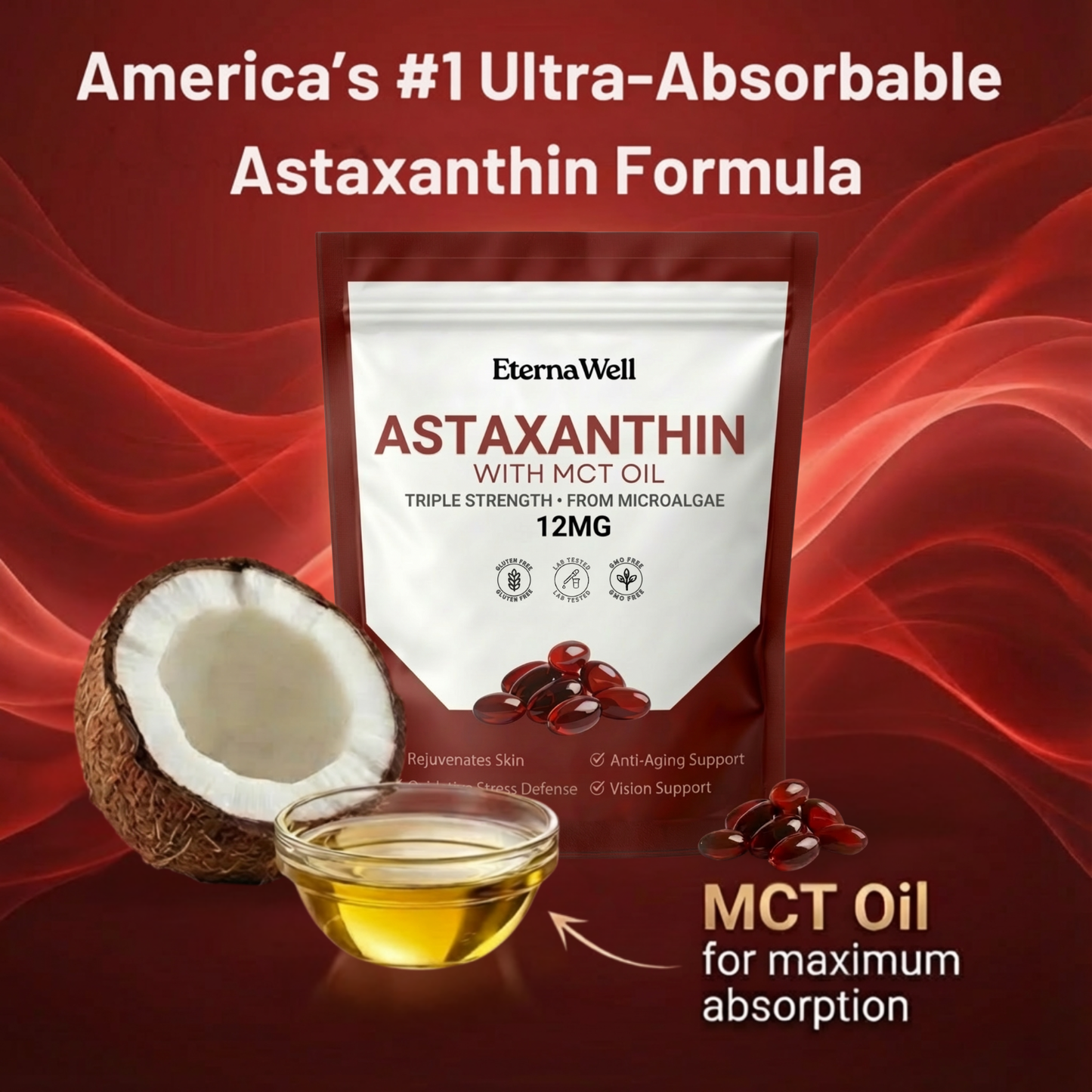 Astaxanthin with MCT Oil for Inflammation Relief