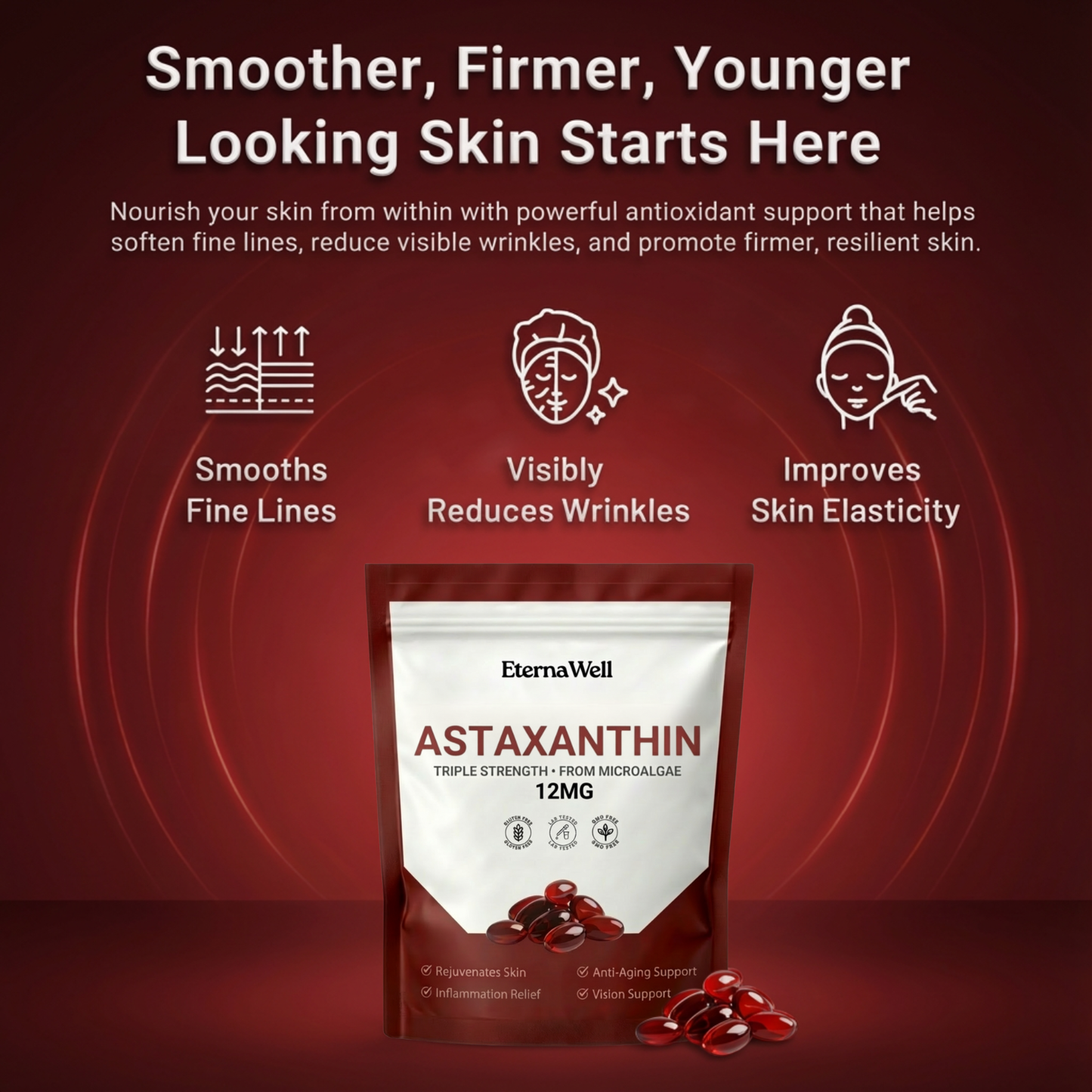 Astaxanthin Softgels for Wrinkles