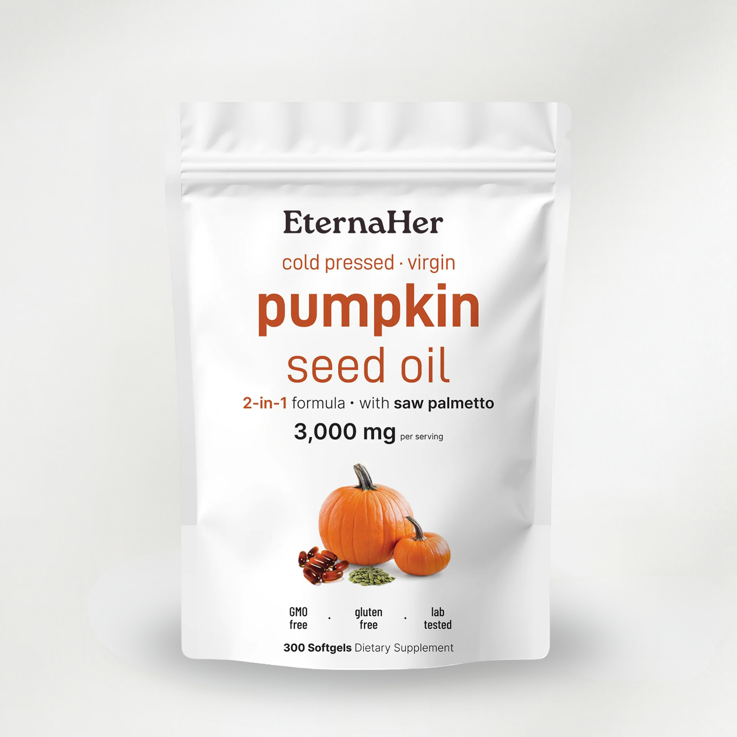 PCOS Hair Loss Pumpkin Seed Oil Capsules  (+NEW Androgen Blocking Formula)