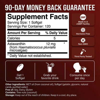 Astaxanthin with MCT Oil (120 softgels)